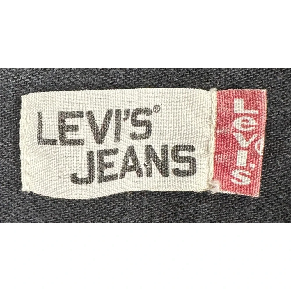 Levis Shirt Mens 2XL Black Denim Button Down Red Tab Casual Jean Long Sleeve EUC